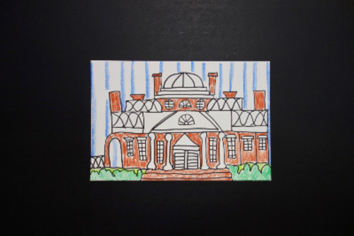 Preview of Let's Draw Monticello!  (President Thomas Jefferson's Home)