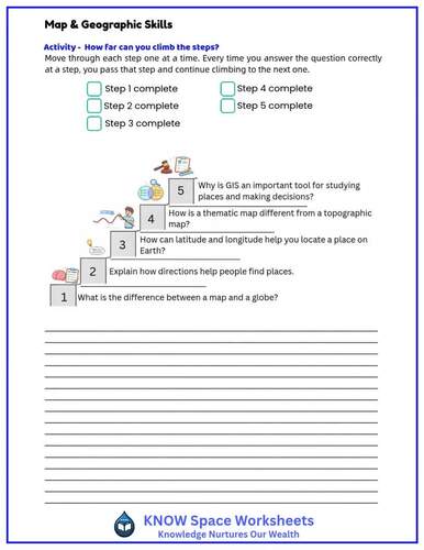 Map and Geographic Skills Worksheet Maps Globes Directions Latitude GIS