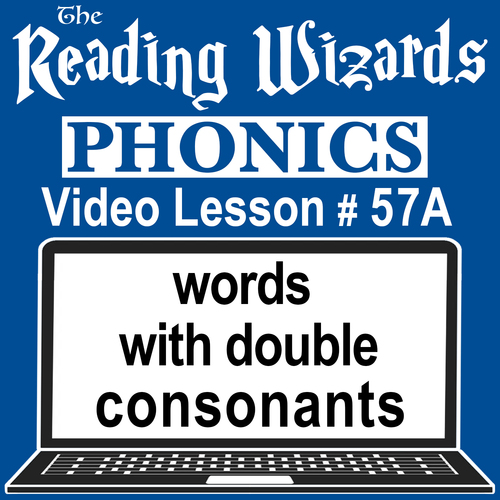 Preview of Phonics Video/Easel Lesson - Words with Double Consonants - Reading Wizards #57A