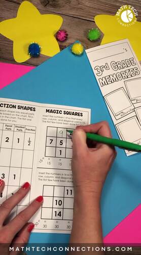 3rd Grade Math Review Centers, Games, & Crafts End of Year Math Activities