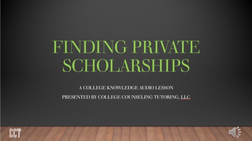 Preview of Finding Private Scholarships