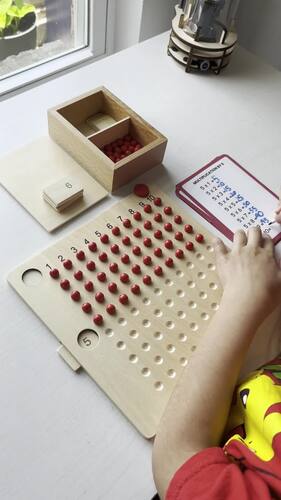 Montessori Multiplication Bead Board Task Cards