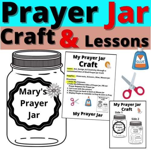 Prayer Jar Craft Activity Bible Resource Day of Prayers Pray Lesson