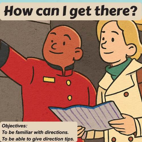 ESL Giving Directions Lesson: Turn Left, Go Straight & How Can I Get To…?