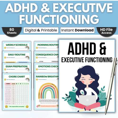 ADHD Executive Functioning Activities & Visual Schedules | Behavior Charts