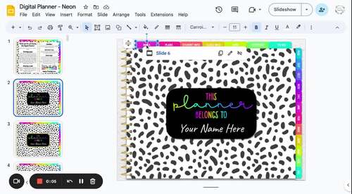 Google Slides Digital Teacher Planner | Digital Planner Fully Editable