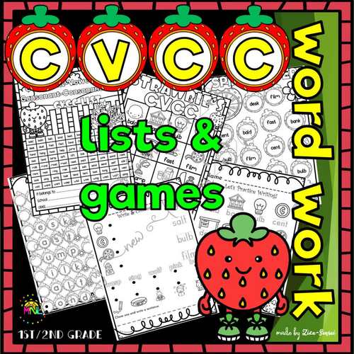 CVC CVCC Alphabet Number Sense Recognition Literacy Math Strawberry