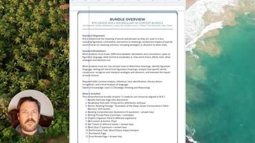 8th Grade RI.8.4 Complete Bundle | Text Structure/Features/Reading Comprehension