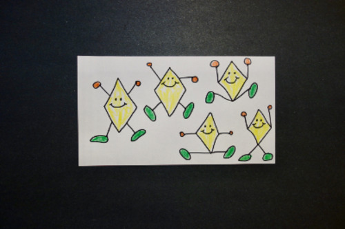 Preview of Let's Draw Dancing Diamonds!   Shapes