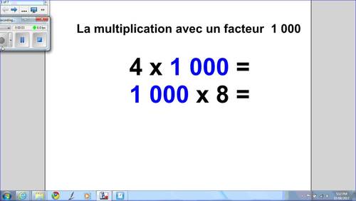Preview of La multiplication par 1000, Distance learning (M51)