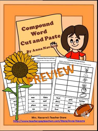 Compound Word Cut and Paste by Anna Navarre | Teachers Pay Teachers