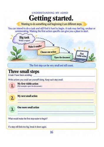 ADHD Activity Workbook Executive Functioning Skills. ADHD Support ...