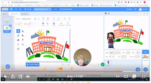 Preview of Uploading Sprites and Backgrounds in Scratch