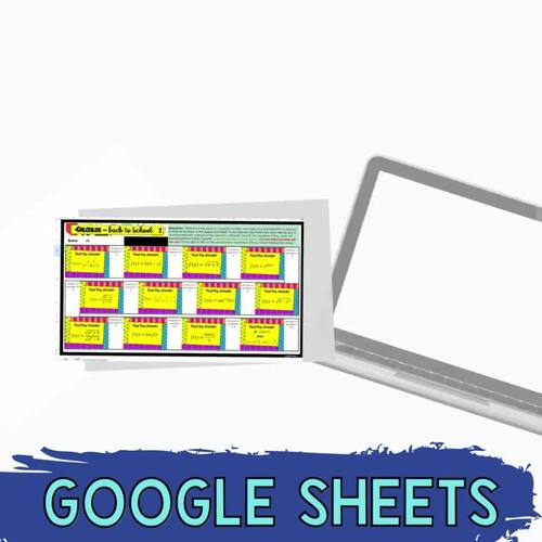 Calculus - Domain - BTS - Part 2 | Google Sheets by Calculus4u | TPT