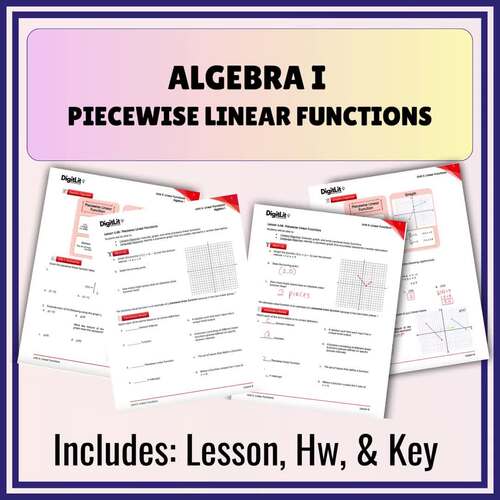 Piecewise Linear Functions Guided Notes and Worksheets | 8th-10th Grade ...