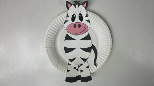 Zebra Paper Plate Craft