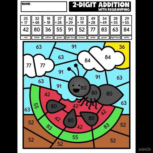 2-Digit Addition with Regrouping Worksheets | 2nd Grade Math Practice