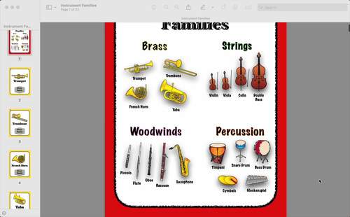 Instruments (Poster Cards) by Mr Doug's Music Shop | TPT
