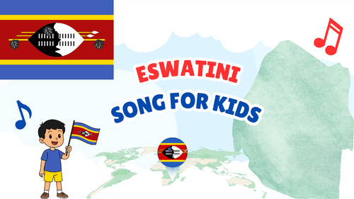 Preview of Eswatini Song for Kids | Swaziland | Africa Geography Music Video + Lyrics PDF +