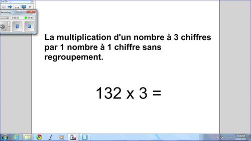 Preview of La multiplication de 3 chiffres par 1 chiffre, Distance Learning (M54)