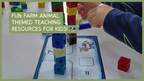 Farm Animals Math and Literacy Activities by Nomadic Bee | TPT