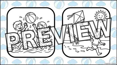 Summer Coloring Pages | End Of Year Summer Craft Bulletin Board SEL ...