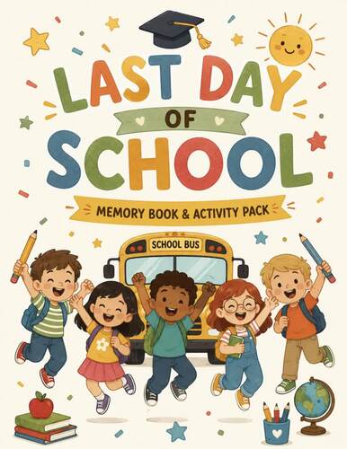Last Day of School Memory Book & Activity Pack | End of Year Printable ...