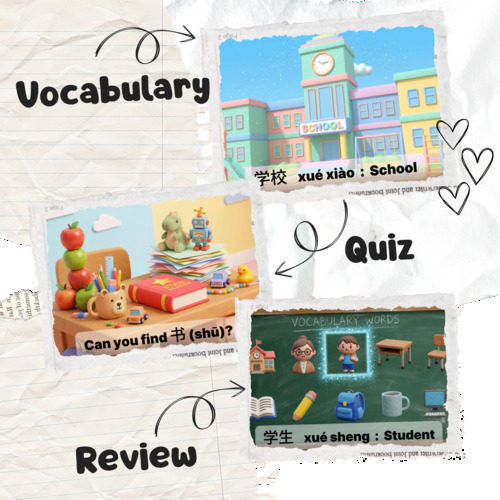 Preview of Chinese School Vocabulary Video Lesson | My School Mandarin for Kids | Beginner