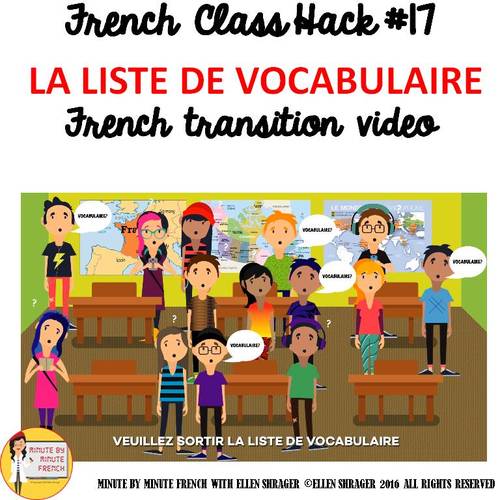 Preview of 17 French Class Transition Video "Vocabulary" for CI TCI TPRS 90%TL