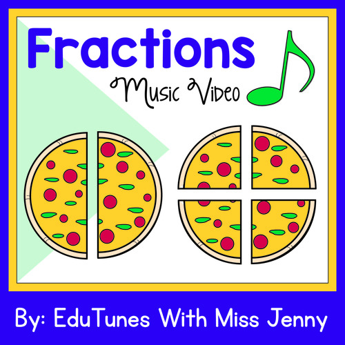 Preview of Fractions Music Video, Lyrics, Manipulatives, & Activities