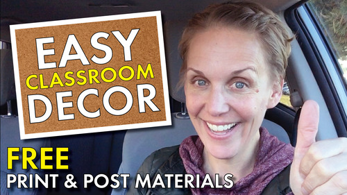 Preview of Free & Easy Classroom Decor for English Teachers, Easy to Build Bulletin Board