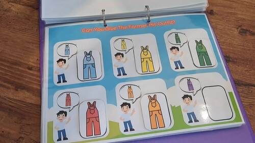 Farm Colour Matching Preschool Printable Activity Toddler Matching