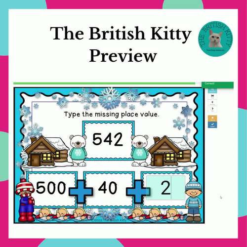 Winter Missing Place Value 3-Digit Numbers Math Boom Cards™ | TPT