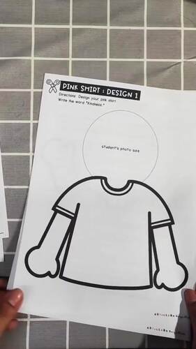 Pink Shirt Day Photo Yourself Craft |Art & Writing Activity SEL ...
