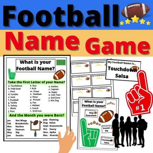 Football Name Game Activity Group Activities by IncredibleDesigns