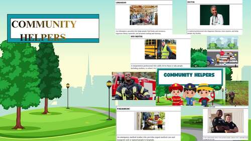Community Helpers Visual Vocabulary for K–2 | SPED & Autism Social Studies