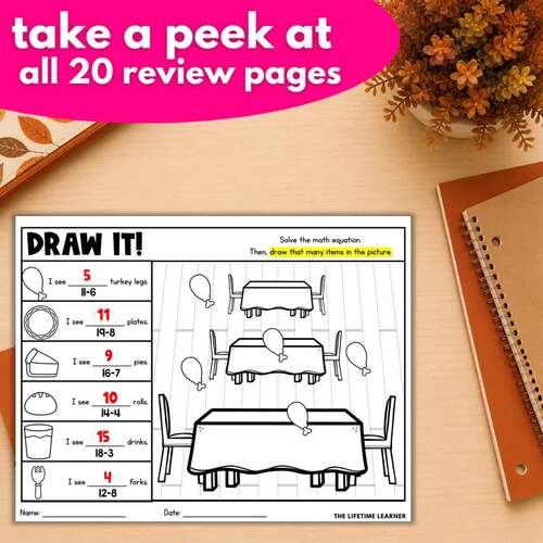 2nd Grade Thanksgiving Math Worksheets November Math Packet No Prep Printables