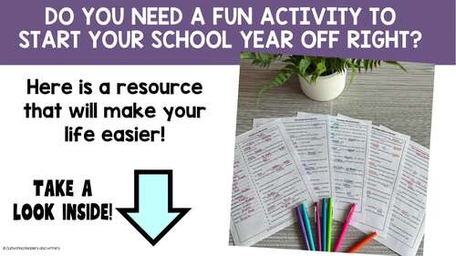 Mad Libs- Back to School Themed by Cultivating Readers and Writers