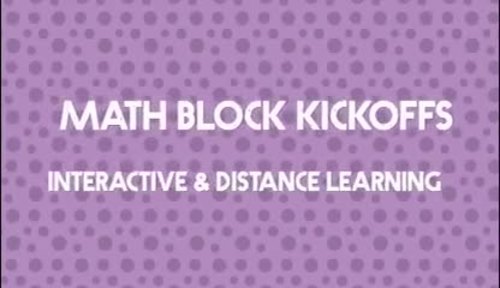 Distance Learning Math Block Kickoff Week 1 for Grades 3-5