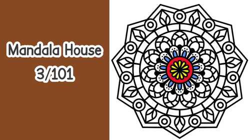 [018] Relax in Mandala House 3/101 || Coloring Pages by Yerbera Gallery