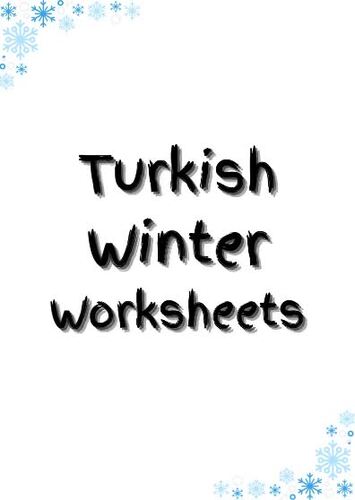 Turkish Winter Worksheets Activity by Worksheet Whisperer | TPT