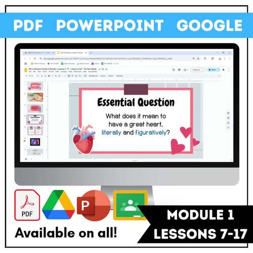 Wit & Wisdom Grade 4 Module 1 Lessons 7-17: EDITABLE Lesson Slides ...