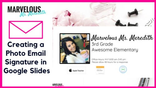 how to make an email signature in google slides