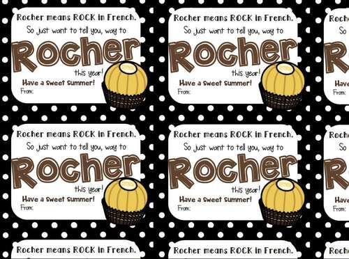 Way to ROCK this year! Ferrero Rocher End of Year (EOY) Gift Tag
