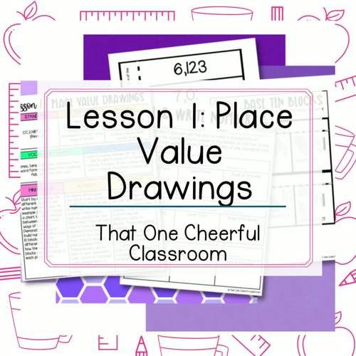3rd Grade Place Value Drawings Lesson Plan, Interactive Notebook