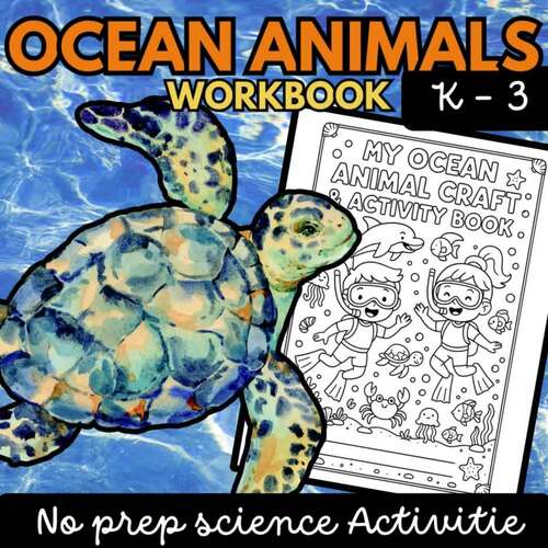 Ocean Animals Cut and Paste Craft Activities | Sea Life Worksheets ...