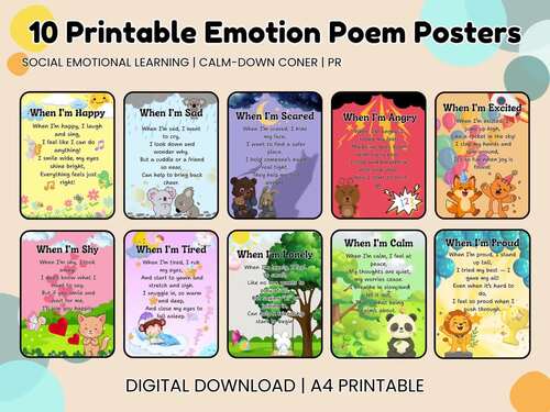 Nature Poems for Kids | Printable Poetry Posters Bundle | Classroom ...