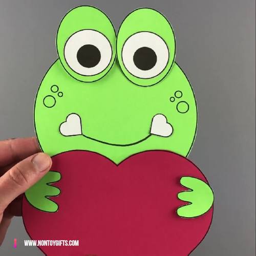 Heart Frog Valentine's Day Craft - Valentines Day Heart Animal Craft