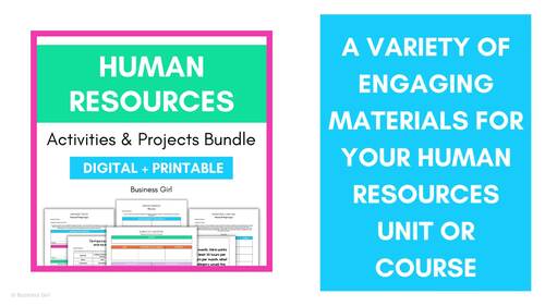 Human Resources (HR) Activities & Projects Bundle by Business Girl