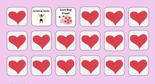 Valentine Gross Motor Memory Game - Digital - Powerpoint | TPT